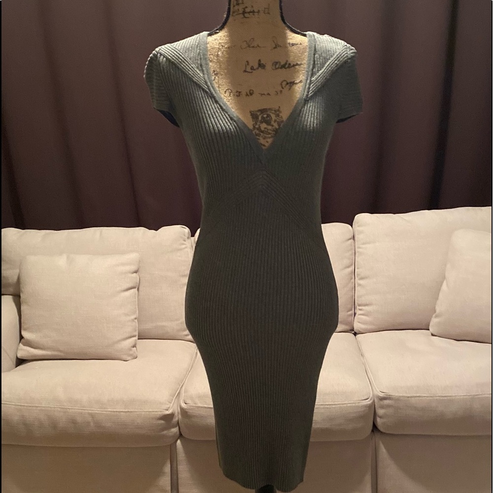 2 sweaters dresses - 1 gray and 1 black